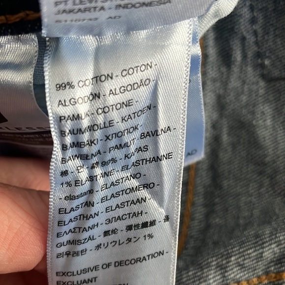 Levi's 501 Skinny Jeans 24W x 28L - Picture 11 of 15